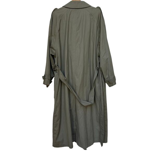 Vintage Sanyo Carol Cohen Made in Japan Khaki Trench Coat Size 42 - Picture 3 of 11